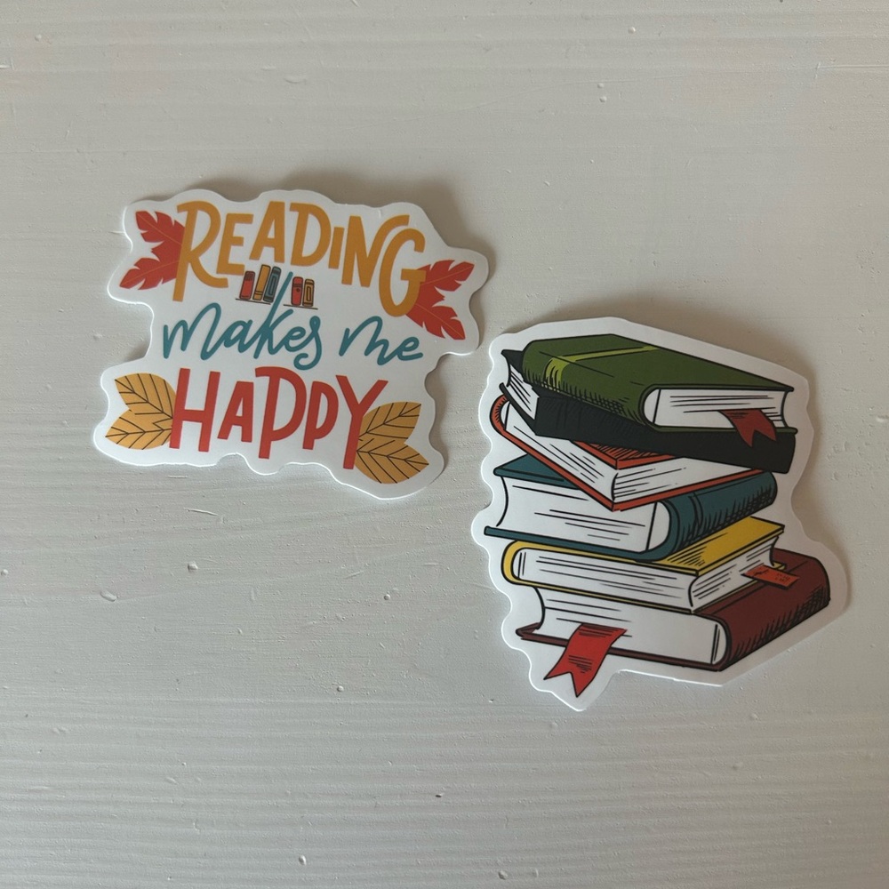 Free with any purchase! 
Whimsical Reading and Book Stack Sticker Set